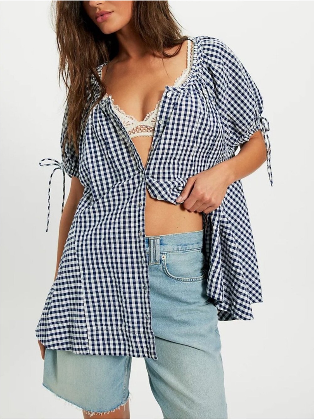Free People Farley Gingham Tunic